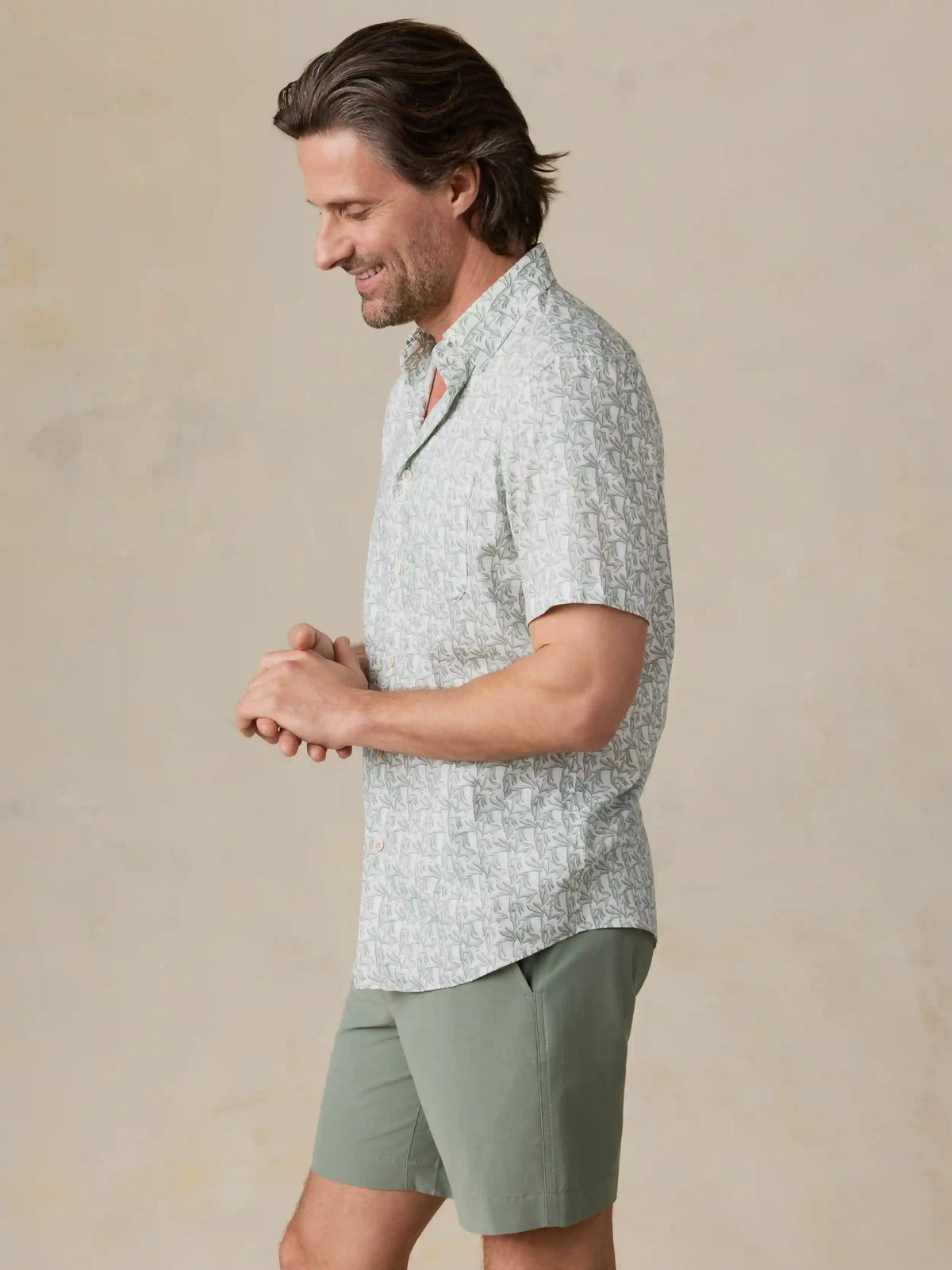 Short-Sleeve Movement™ Monterey Shirt - Aspen Green Leaf