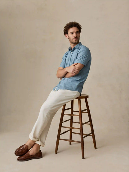 Short-Sleeve Movement™ Monterey Shirt - Teal Grove Foliage