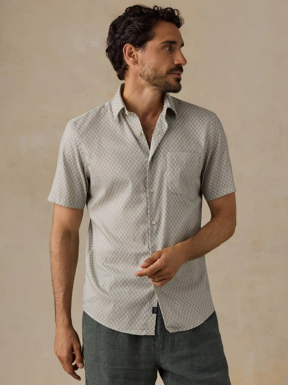 Short-Sleeve Movement™ Monterey Shirt - Sage Sundial Bloom