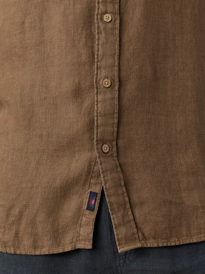 Short-Sleeve Palma Linen Shirt - Island Brown
