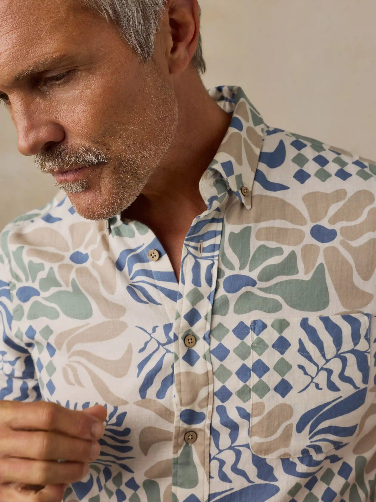 Short-Sleeve Breeze Shirt - Dune Island Tile
