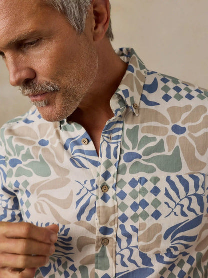 Short-Sleeve Breeze Shirt - Dune Island Tile