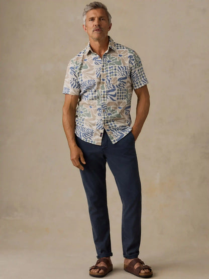 Short-Sleeve Breeze Shirt - Dune Island Tile