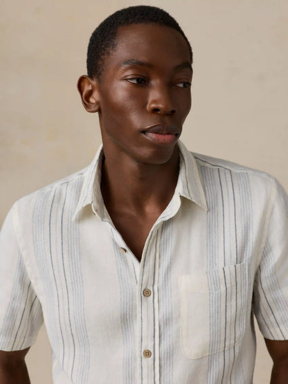 Short-Sleeve Breeze Shirt - River Shore Stripe