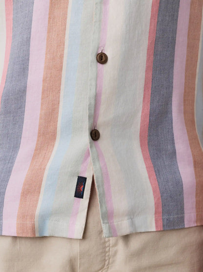 Short-Sleeve Breeze Camp Shirt - Summer Skies Stripe