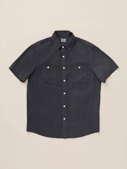 Short-Sleeve Tried and True Chambray Shirt - Durango Black