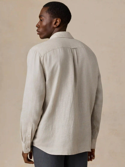Sunwashed Linen Shirt - Castle Stone
