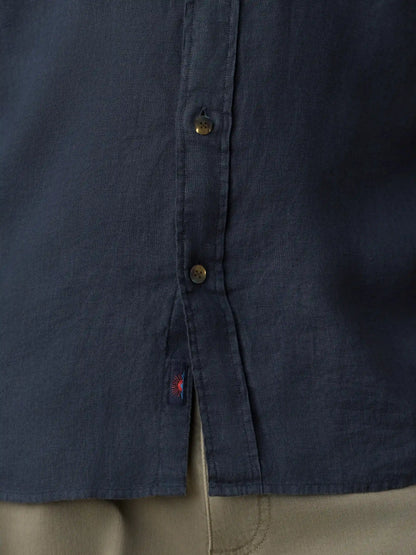 Sunwashed Linen Shirt - Navy Bay