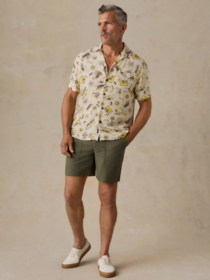 Short-Sleeve Kona Camp Shirt - Wave Breaks Scenic