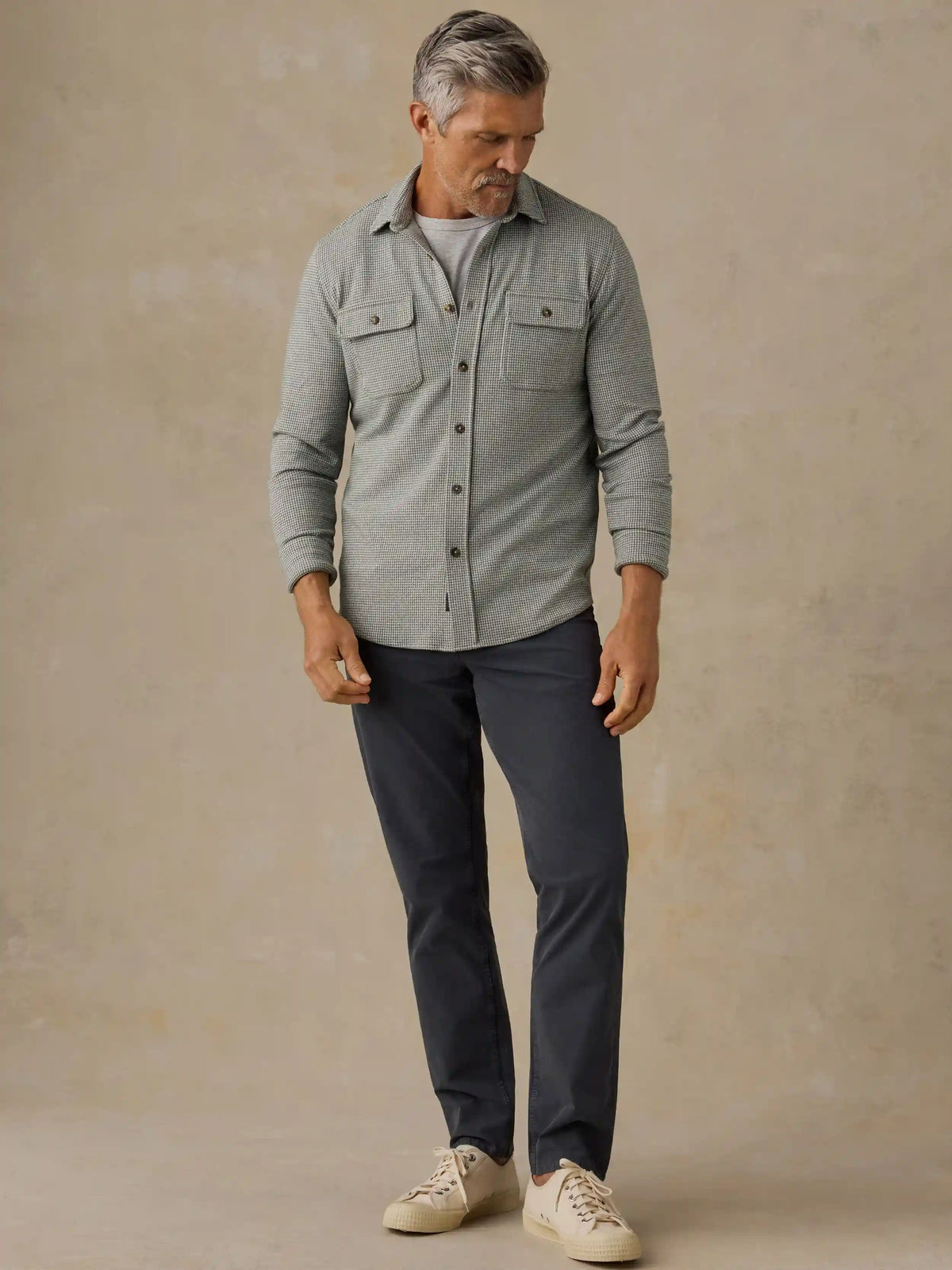 Legend™ Sweater Shirt - Olive Stone Pincheck