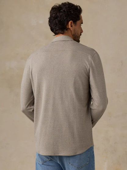 Legend™ Sweater Shirt - Taupe Brown Pincheck