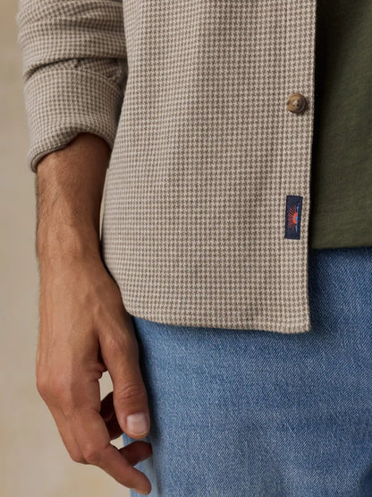 Legend™ Sweater Shirt - Taupe Brown Pincheck