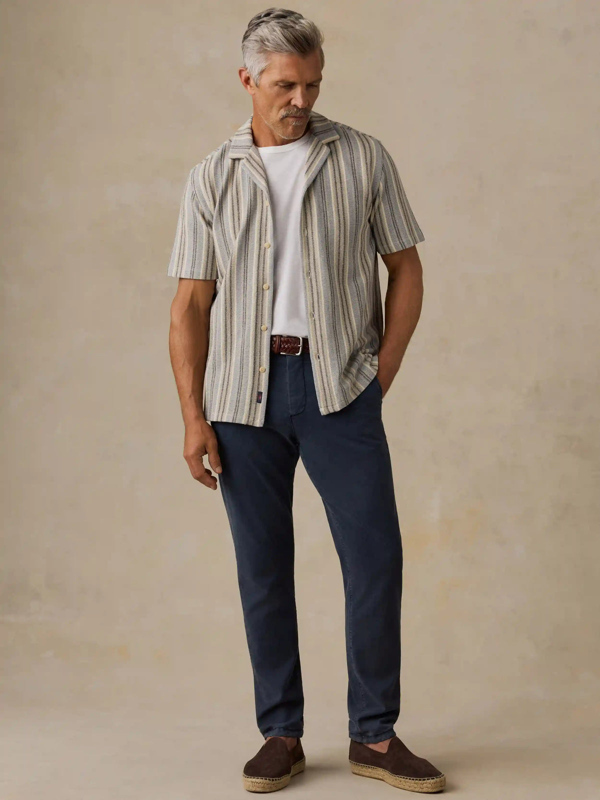 Short-Sleeve Oasis Camp Shirt - Lake Shore Stripe