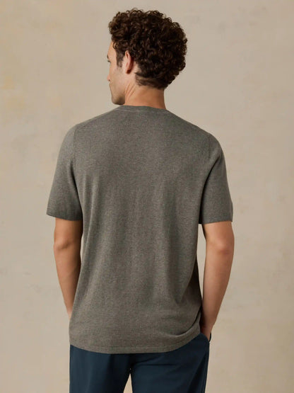 Short-Sleeve Sweater Tee - Olive Range Melange