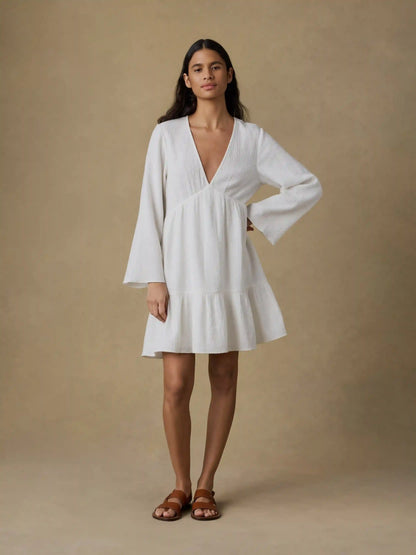 Dune Cotton Gauze Oceana Dress - White