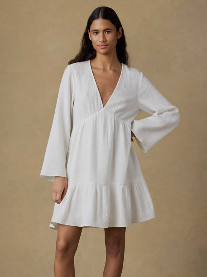 Dune Cotton Gauze Oceana Dress - White