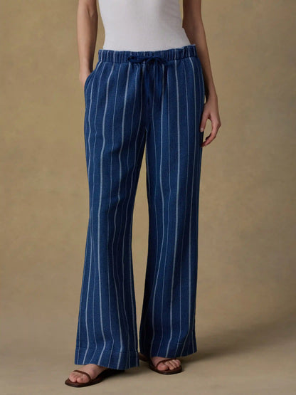 Laidback Island Tide Pant - Indigo Drift Stripe