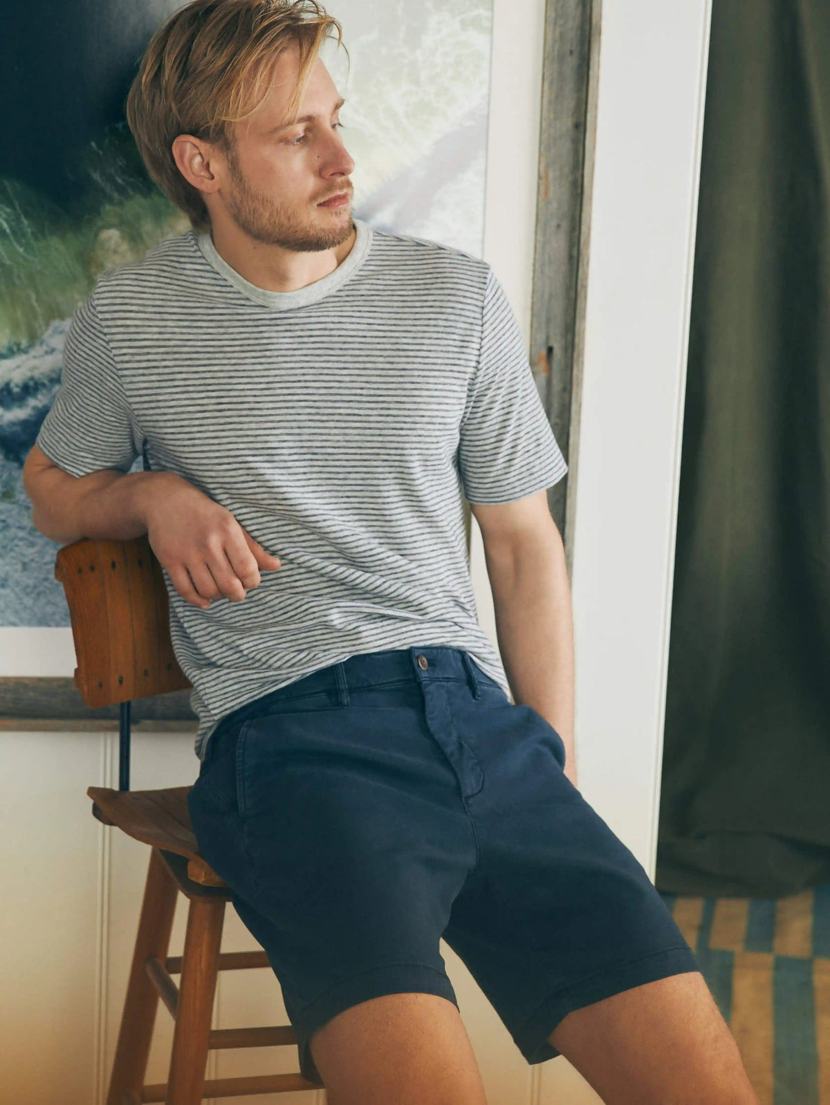 Coastline Chino Short (8") - Blue Nights