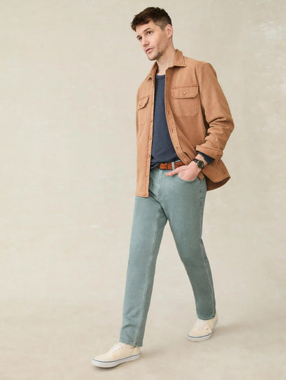 Stretch Terry 5-Pocket Pant - Ocean Glass