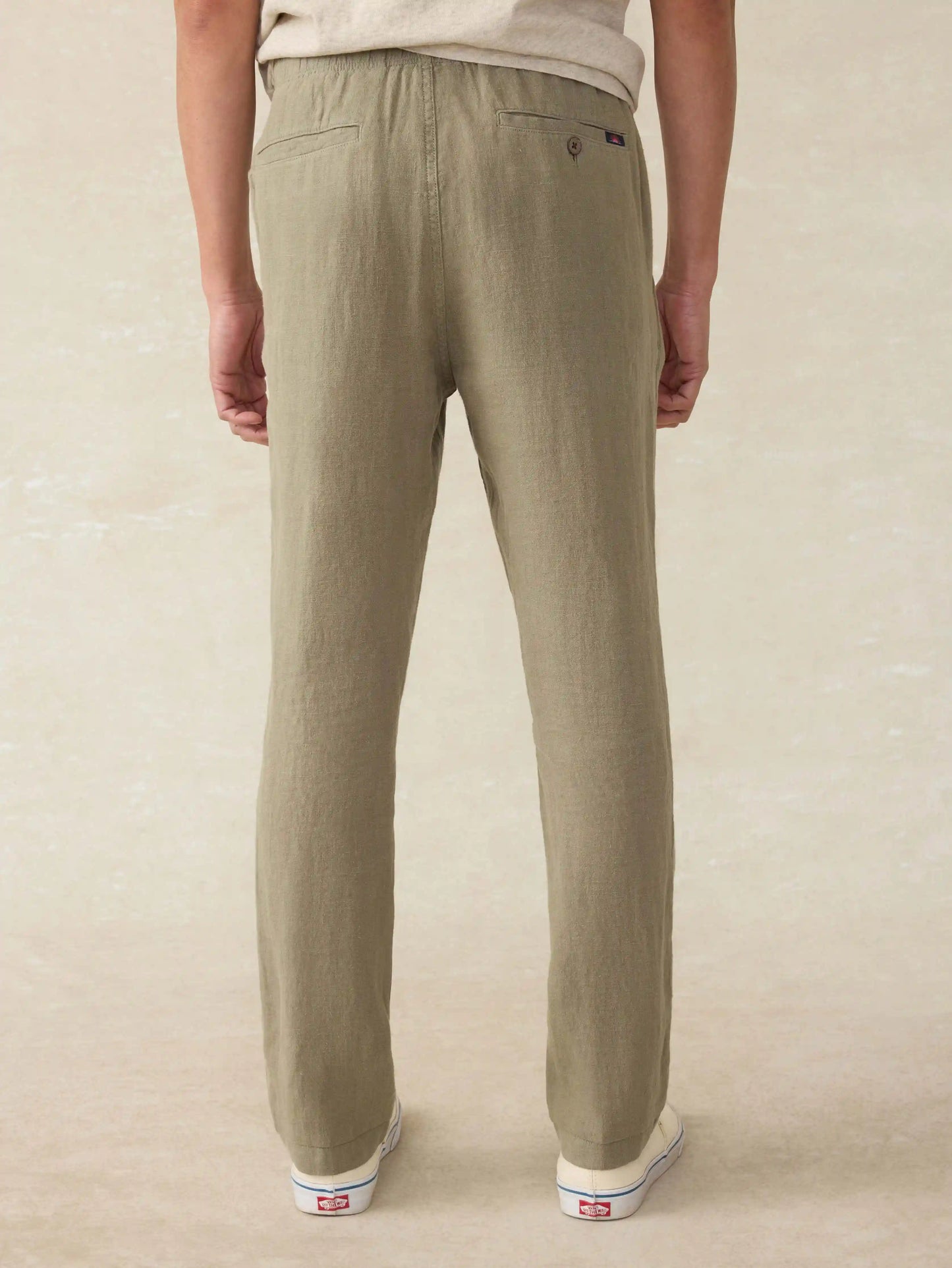 Linen Drawstring Pant - Canyon Olive