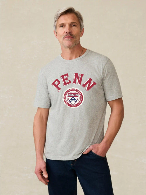 University of Pennsylvania Sunwashed Tee - Granite Heather