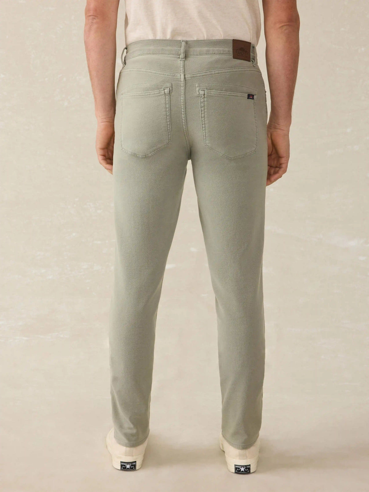 Stretch Terry 5-Pocket Athletic Fit Pant - Faded Olive