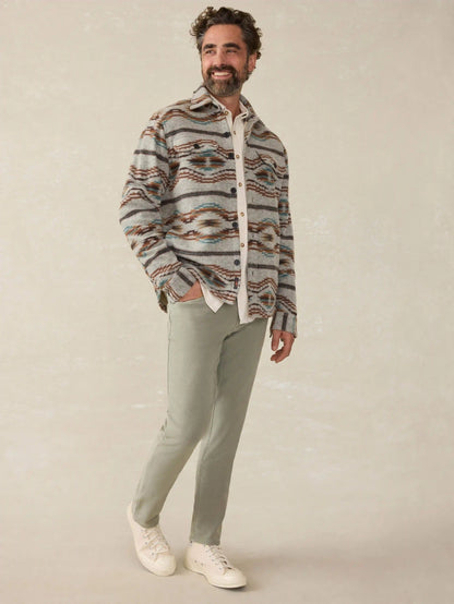 Stretch Terry 5-Pocket Athletic Fit Pant - Faded Olive