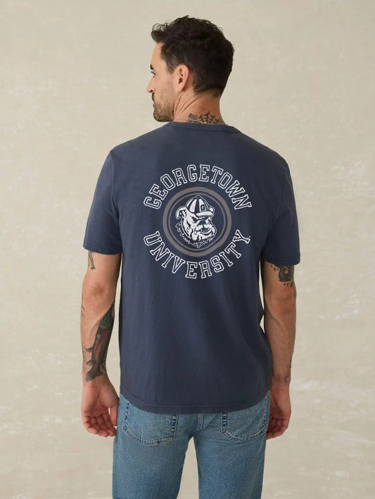 Georgetown Sunwashed Pocket Tee - Dune Navy
