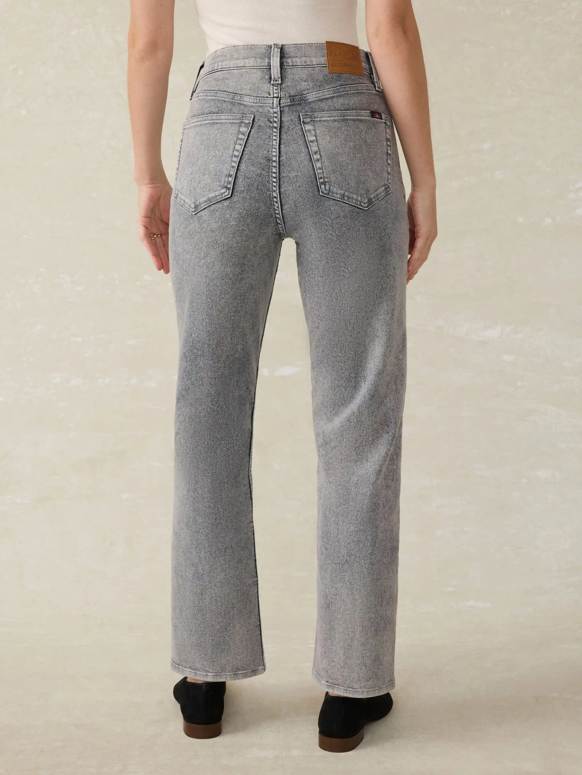 Slim Straight Sunwashed Denim - Washed Black