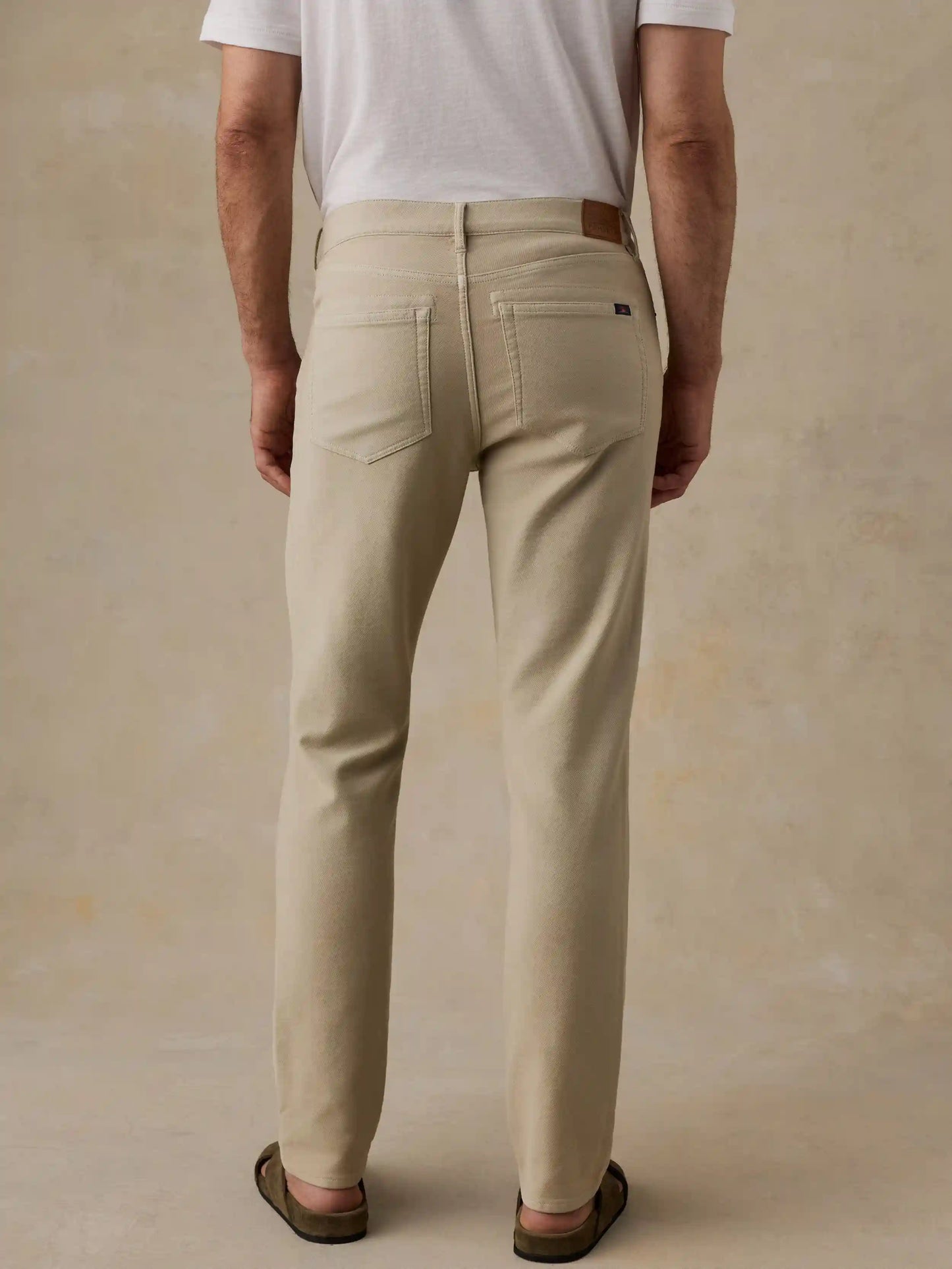 Stretch Terry 5-Pocket Athletic Fit Pant - Stone