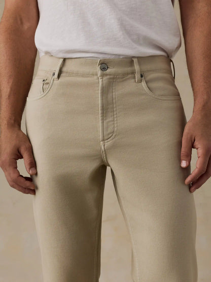 Stretch Terry 5-Pocket Pant - Stone