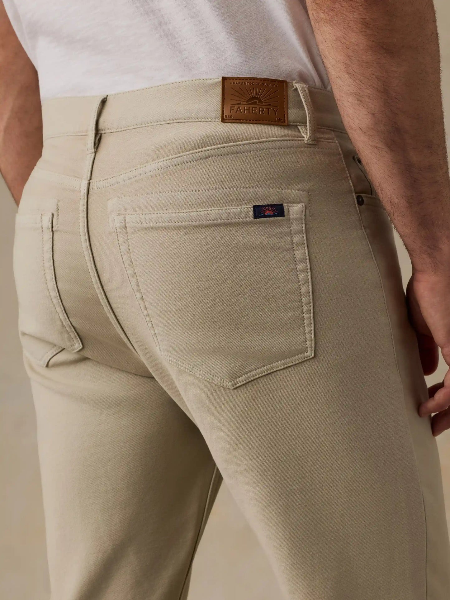 Stretch Terry 5-Pocket Pant - Stone