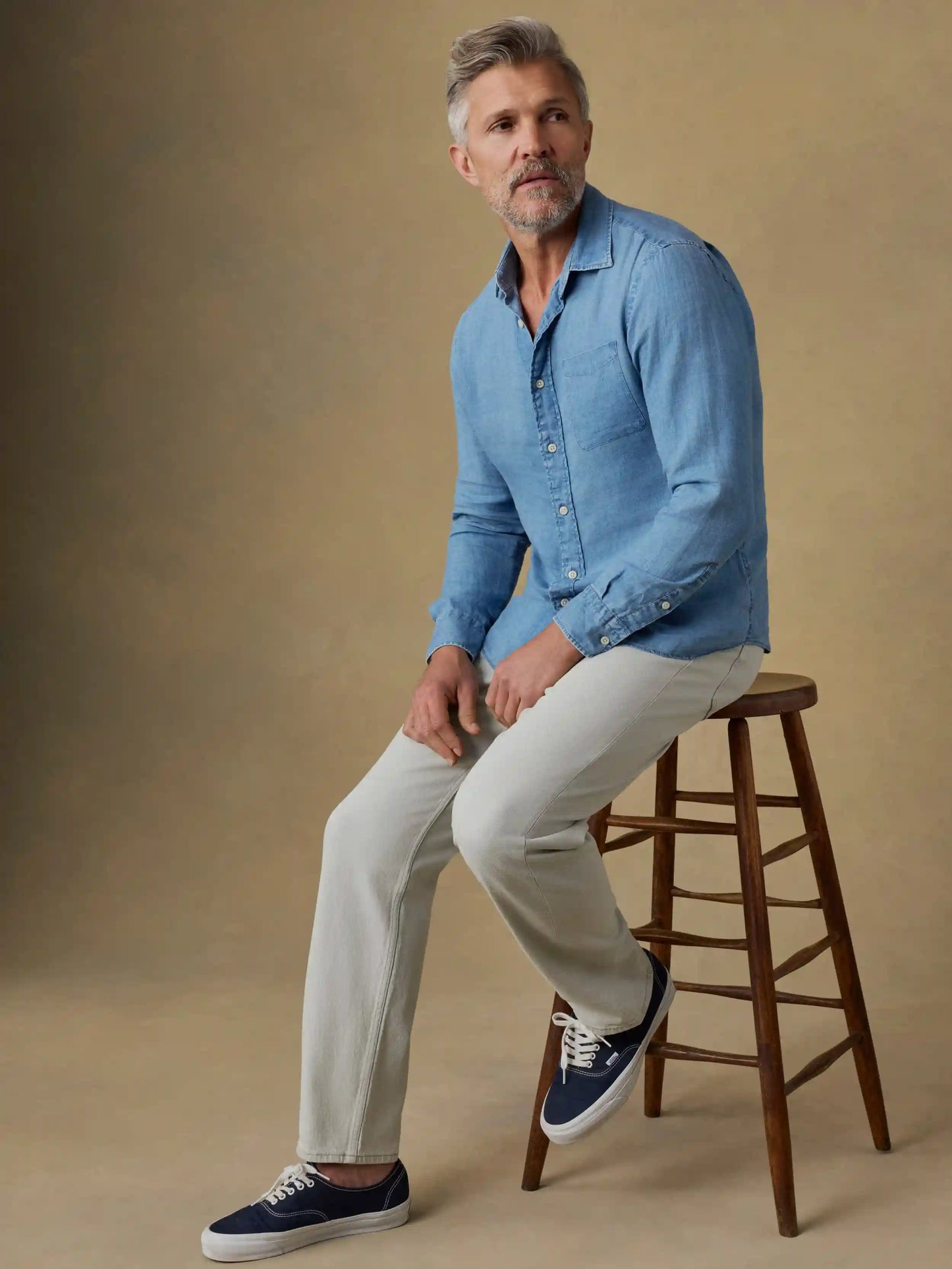 Organic Cotton Denim Pant - Birch
