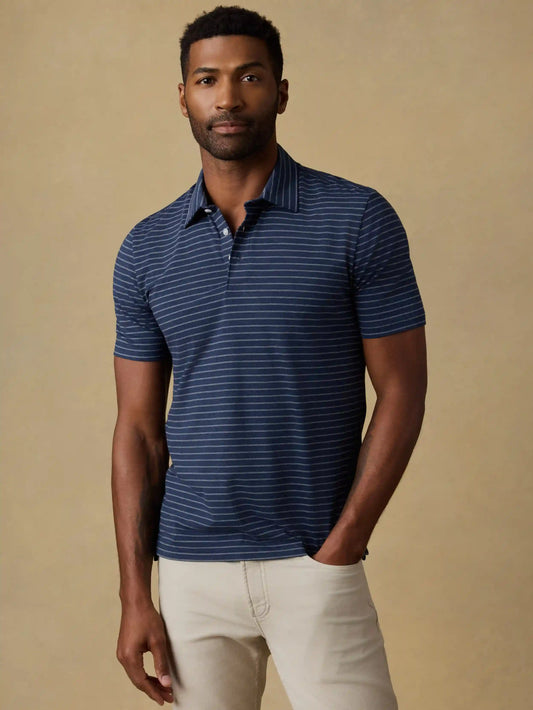 Short-Sleeve Movement™ Polo - Ravine Waters Stripe