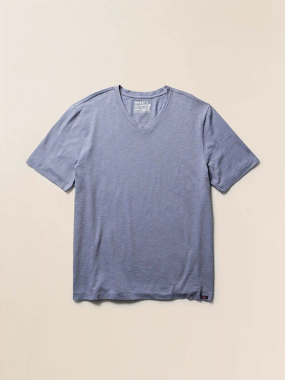 Short-Sleeve Sunwashed V-Neck Tee - Flint
