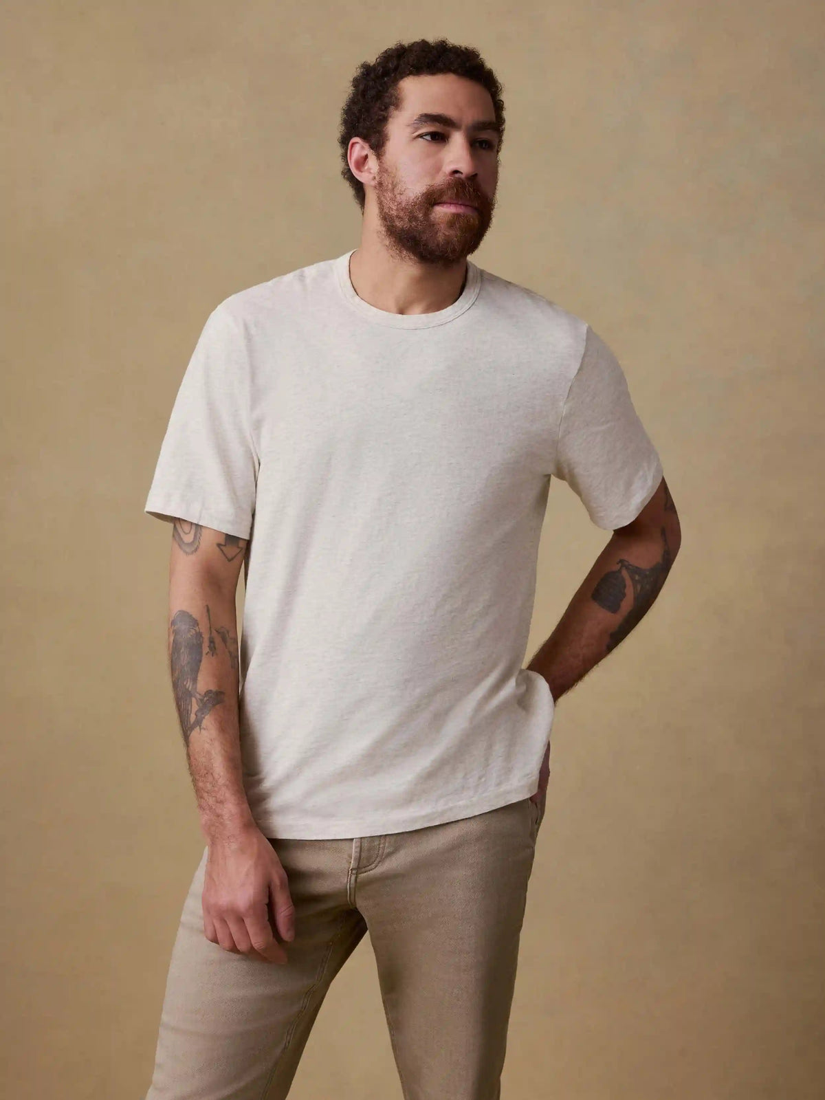 Sunwashed Regenerative Tee - Island Dune Heather
