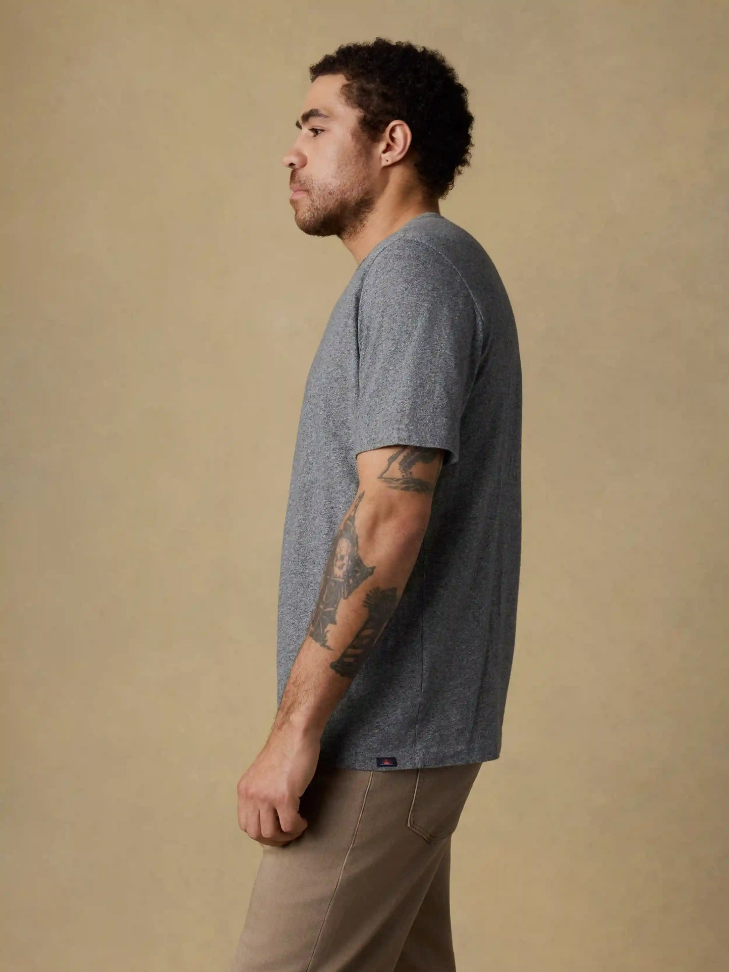 Sunwashed Regenerative Tee - Pebble Grey Heather
