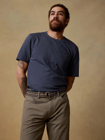 Sunwashed Regenerative Pocket Tee - Dune Navy