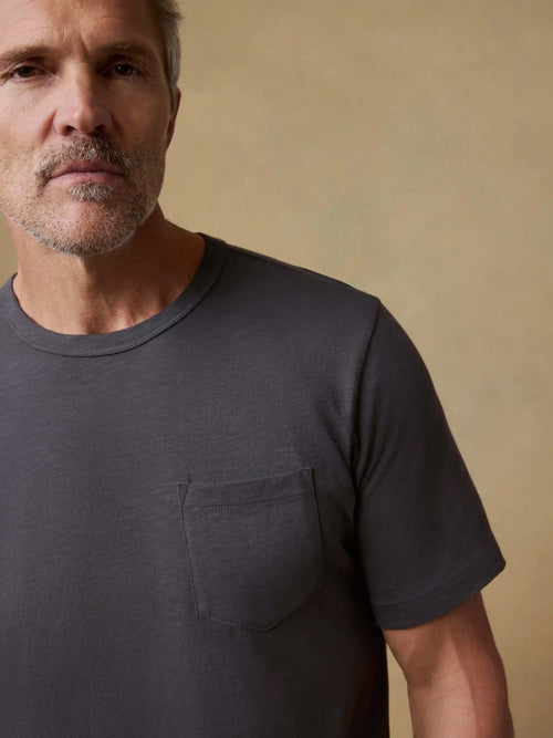 Sunwashed Regenerative Pocket Tee - Graphite