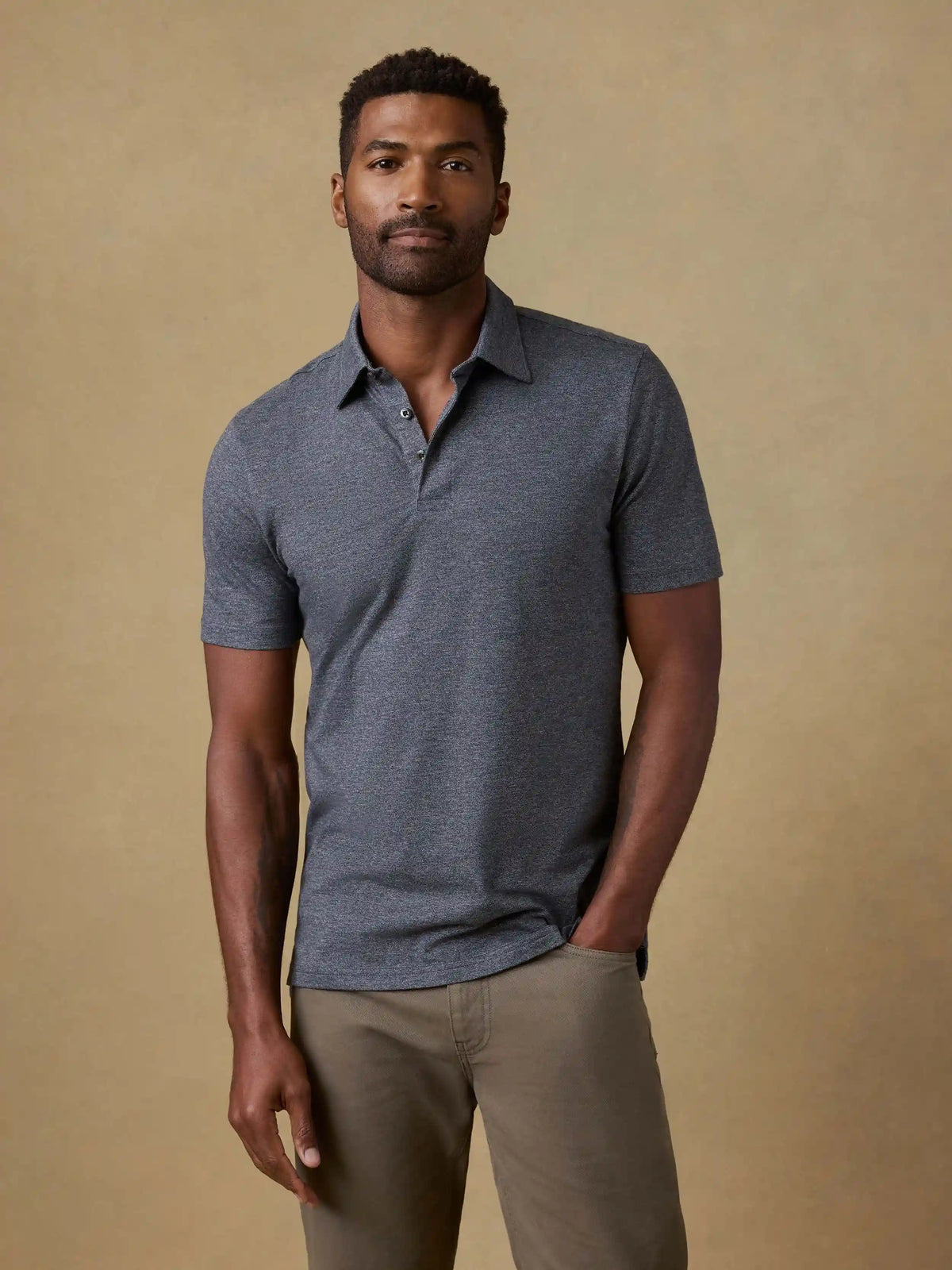 Short-Sleeve Movement™ Pique Polo - Dusty Iron Heather