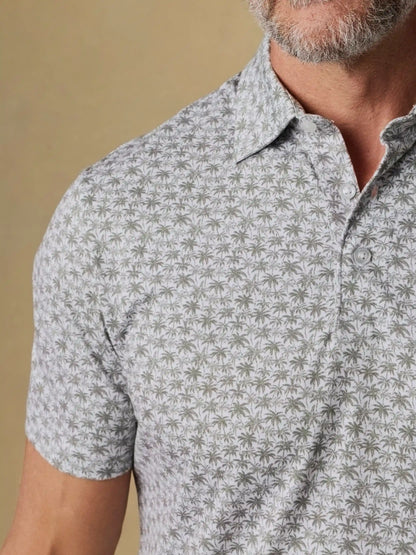 Short-Sleeve Movement™ Pique Polo - Olive Palm Beach