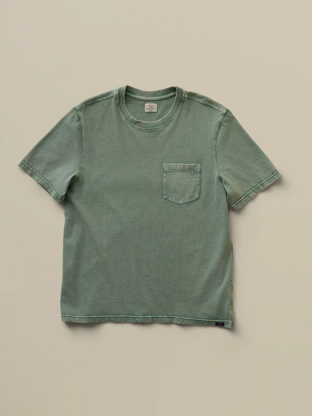 Short-Sleeve Recycled Cotton Tee - Coastal Sage