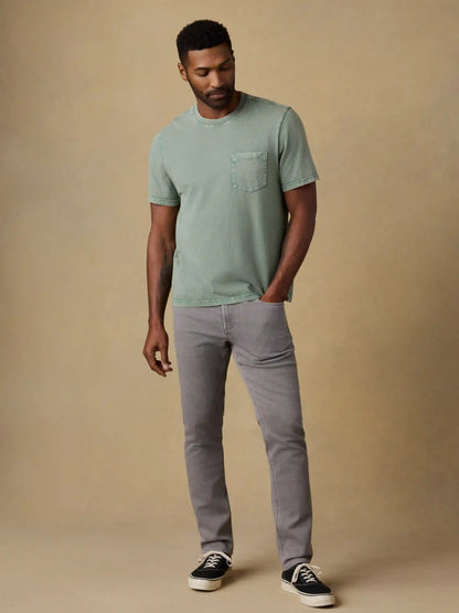 Short-Sleeve Recycled Cotton Tee - Coastal Sage