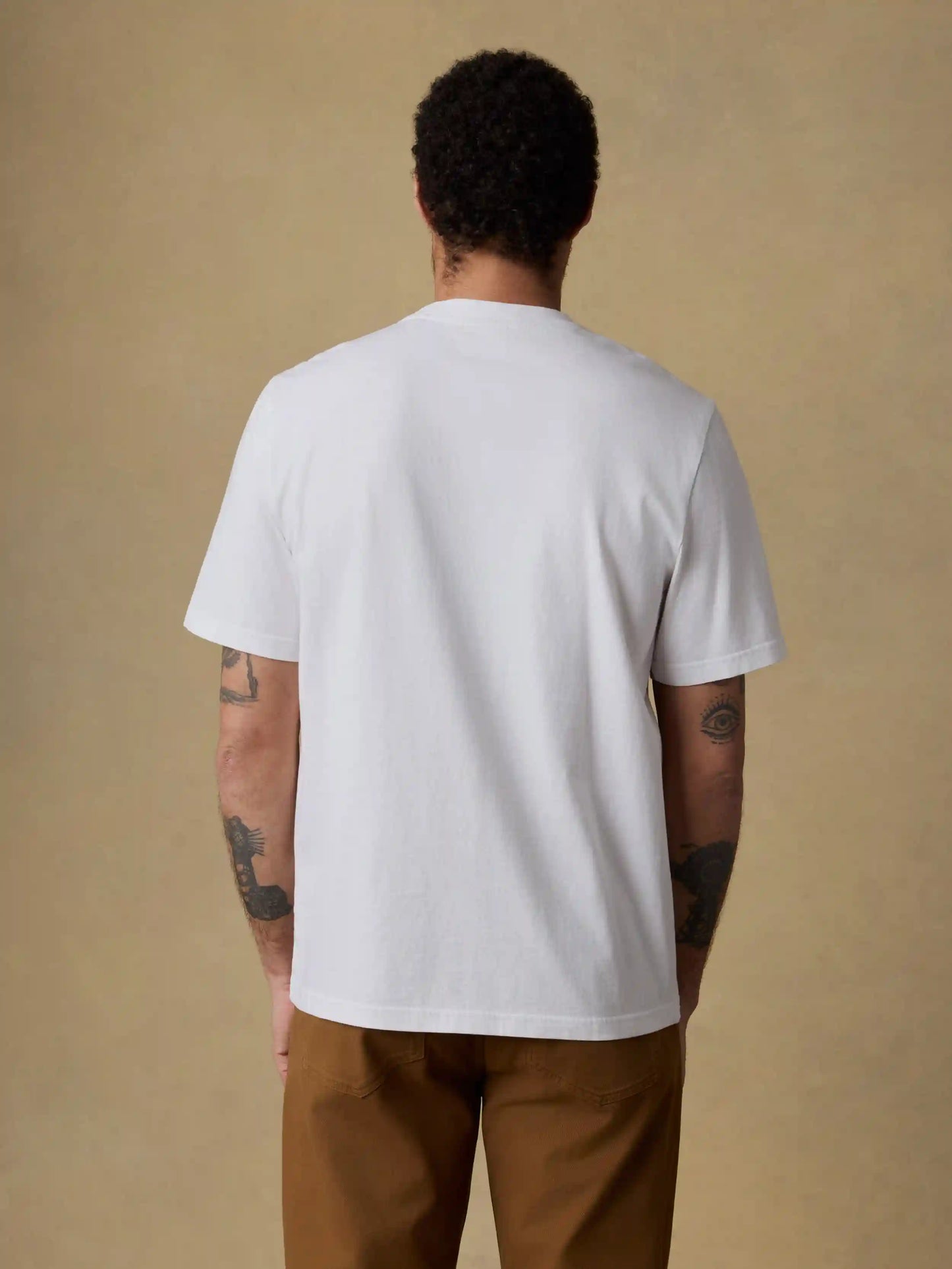 Short-Sleeve Recycled Cotton Tee - Pure White