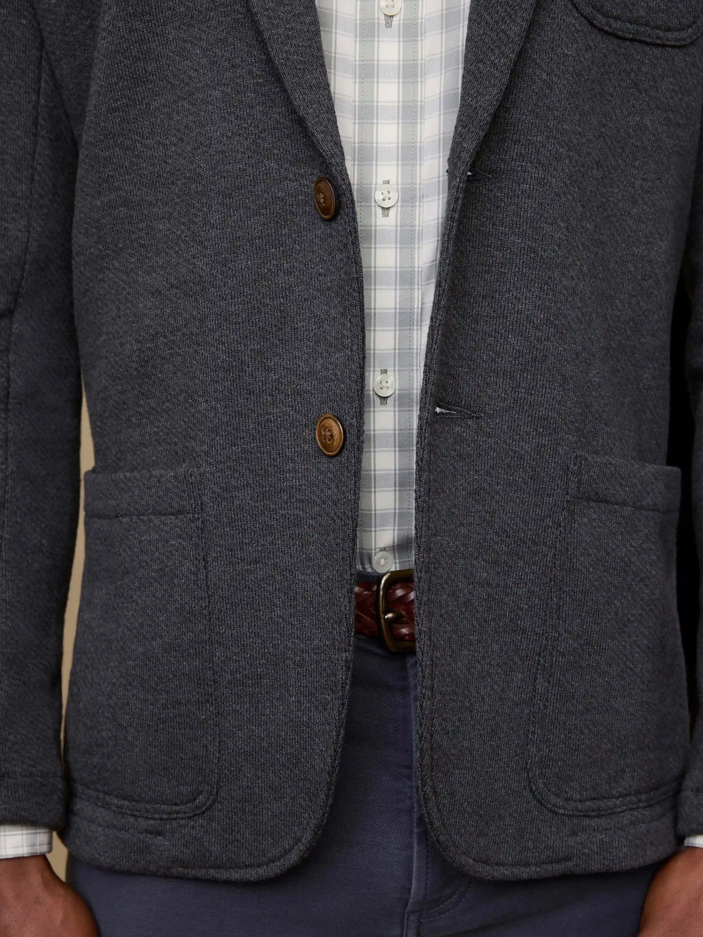 Inlet Knit Blazer (Short) - Black Sky Melange