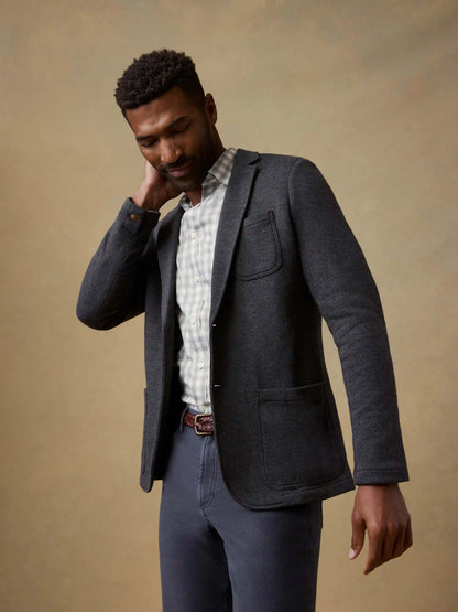 Inlet Knit Blazer (Tall) - Black Sky Melange