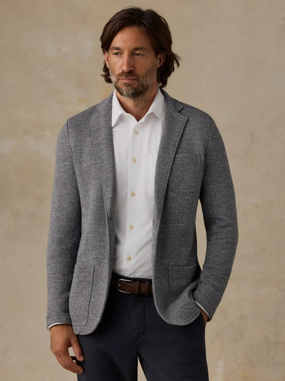 Inlet Knit Blazer (Tall) - Medium Grey Melange