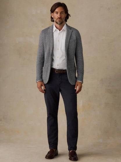Inlet Knit Blazer - Medium Grey Melange