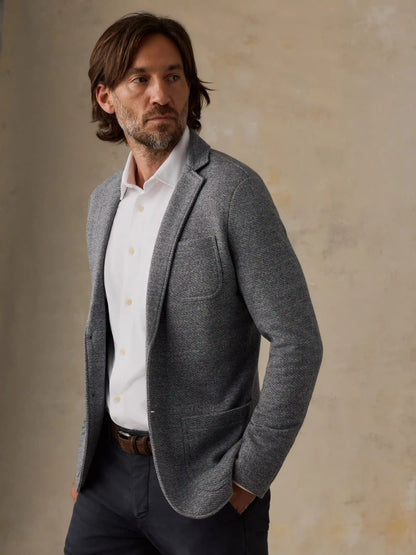 Inlet Knit Blazer (Tall) - Medium Grey Melange