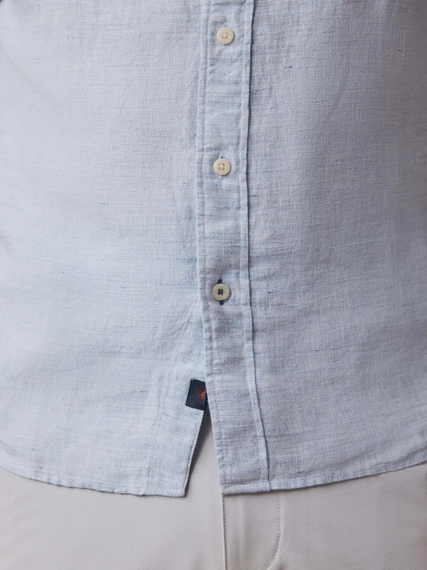 Laguna Linen Shirt - Light Blue Melange